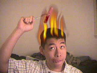Eric Conveys: Realizing that your hair just caught on fire